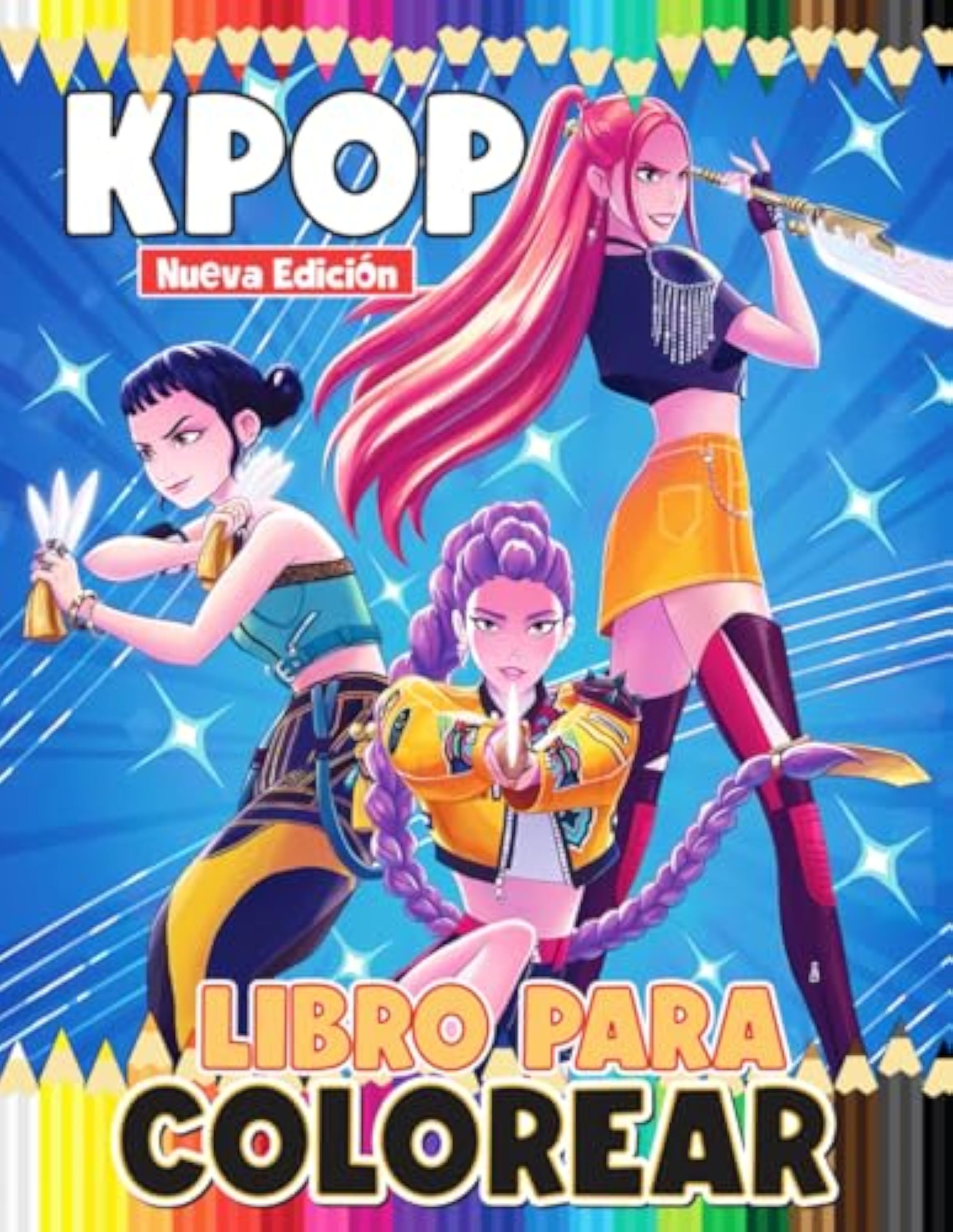 Libro Para Colorear K-POP: Más De 60 Ilustraciones Adorables y Divertidas Para Niños, Adolescentes y Adultos