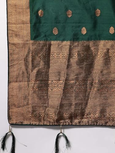 Image of ZITON Women's Indian Traditional Kanjivaram Silk Pure Weaving Lehenga Choli Along With Dupatta And Blouse Piece, Half Saree (Unstitched)