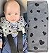 HECKBO® 2 x nosidełko do wózków dziecięcych, ochrona pasa z motywem serca – pas bezpieczeństwa, poduszka na ramiona, ochraniacz na pasy, ochraniacz na siedzenie samochodowe, nakładka na pas dla dzieci, chłopców, chłopców