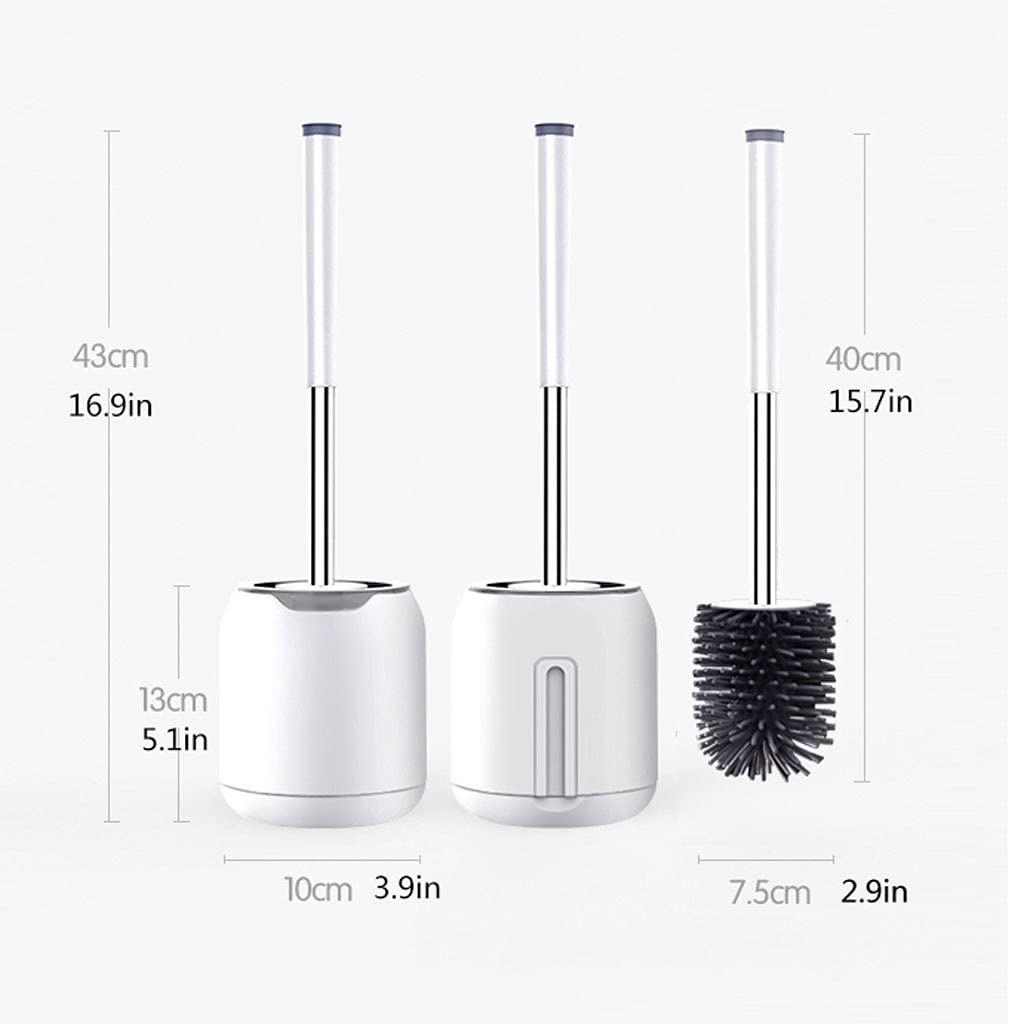 HASMI Escobillas de Baño Cepillo de Inodoro montado en la Pared, Cepillo de Inodoro con Soporte, Cepillo de Inodoro con Base, diseño Moderno de Limpieza de baño de baño. Escobilla WC