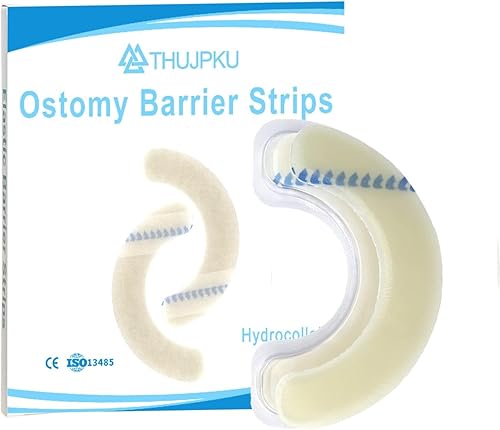20 tiras de barrera para ostomía, tiras de sellado adhesivas para bolsas de colostomía, fugas impermeables hidrocoloides, cinta adhesiva sensible a