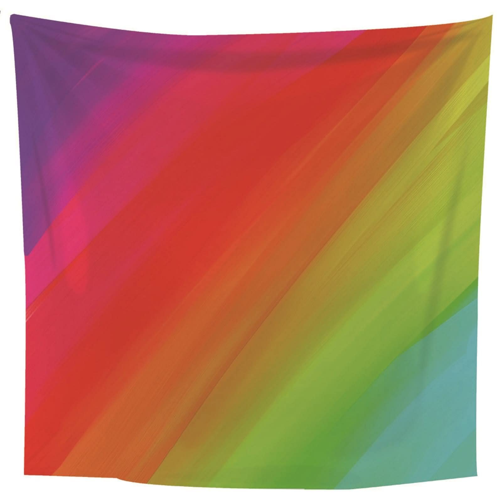 Aotiwe Dekoracje do sypialni na ścianę, dekoracje ścienne tęcza wzór poliester wiele kolorów 150 x 150 cm do wnętrz