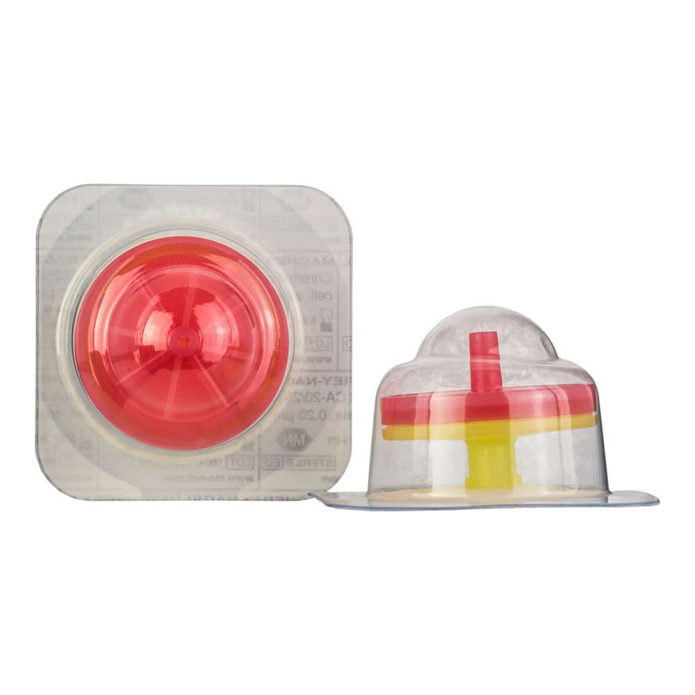 MACHEREY-NAGEL 729024 CHROMAFIL CA Syringe Filter, Sterile, Top: Yellow, Bottom: Red, 0.2µm Pore Size, 25 mm Membrane Diameter (Pack of 50)