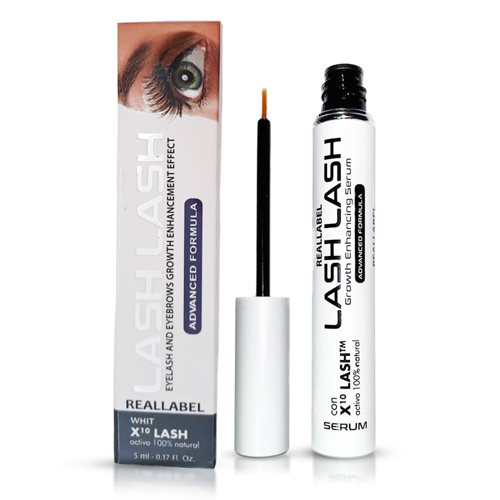 Eyelash Growth Serum – with Instant Lash Volume Effect. Eyebrow Growth Treatment. Dermatologist Approved Lash Enhancing Serum 2-4 Weeks (5ml Large Size) 6 months Use. Organic, Vegan & Cruelty-Free