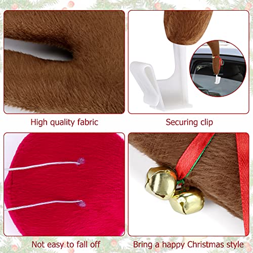 image for ovsor Christmas Reindeer Car Kit - Christmas Car Decorations, 4 in 1 R