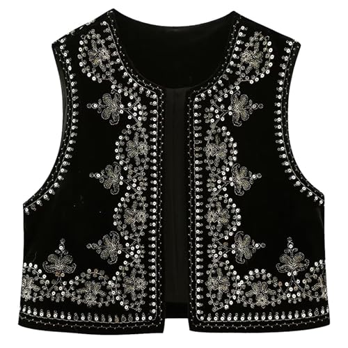Chaleco crochet bordado floral para estilizar vestidos basicos de mujer 6