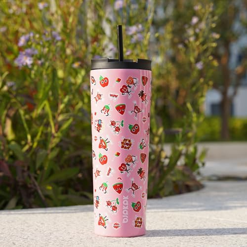 Image of BJPKPK 30 oz Coffee Tumbler with Straw, Insulated Stainless Steel Cup