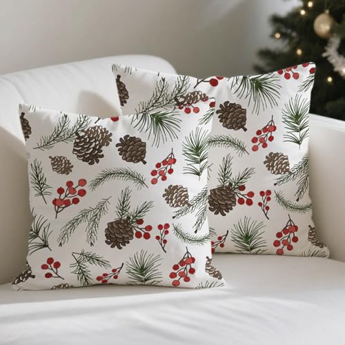 ViaElayu Weihnachtskissenbezug 50x50 Kissenbezug Kissenhülle...