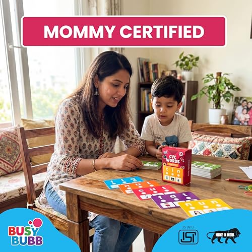 Image of CVC Words Flash Cards for Kids Age 3+ | 100 Double Sided Laminated Wipe & Clean Cards | Phonics, Early Reading & 3 Letter Word Learning Activity