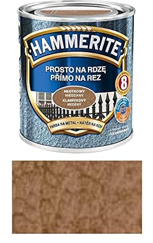 Wybór kolorów Hammerite lakier ochronny do metalu antyrdażowy 250ml młotkowy (efekt młota miedzi)