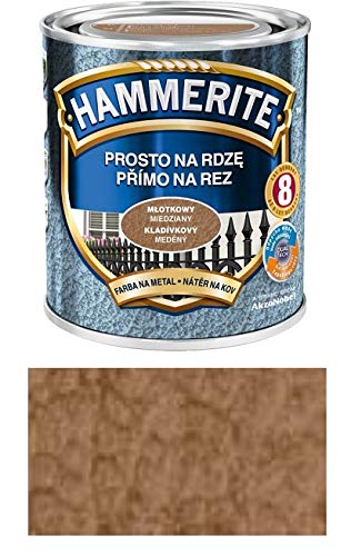 Hammerite Lakier ochronny do metalu, ochrona przed rdzą, 2,5 l (uderzenie młotkiem miedziany)