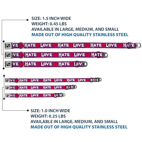 Collier de chien os réglable 18-81cm Buckle Down violet robuste large - 4