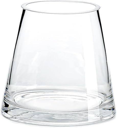 CYS EXCEL Florero cilíndrico pequeño de cristal transparente de 5 pulgadas con apertura de 3.5 pulgadas, elegante centro de mesa para bodas, eventos