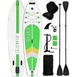 Sup サップボード 長さ320X幅81cm CYFIE スタンドアップパドルボード インフレータブル式 両用パドル&カヤックシート付 カメラマウント付 パドルボード 初心者 安定性高い 耐荷重量150kg 釣り ヨガ 海 湖 長320cmx幅81cmx厚15cm グリーン
