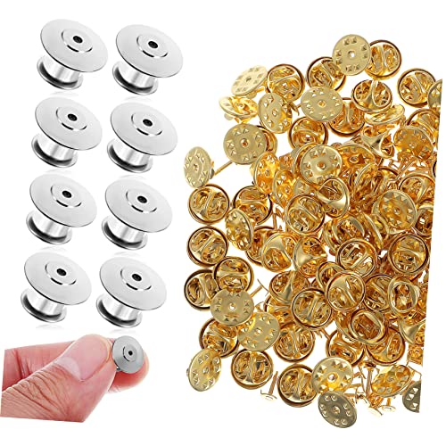 Homoyoyo 120 Piezas De Hebillas De Latón Para Manualidades Costura Mariposas Chinchetas Tachuelas Para Agujas De Posicionamiento Agujas De Enhebrado Automático Respaldos De