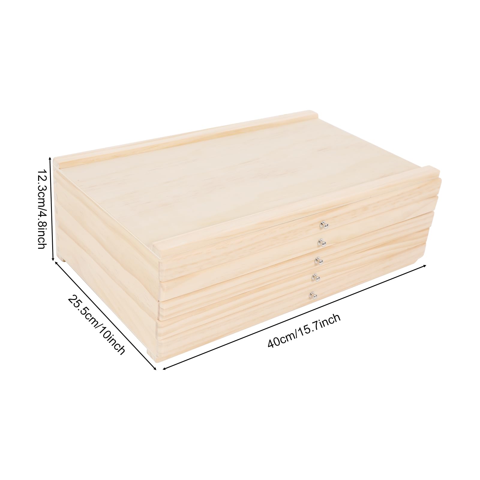 Cassettiera con 5 cassetti, organizer per ufficio, con rotelle, per documenti, forniture artistiche, 40 x 25,5 x 12,3 cm