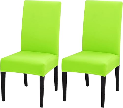 Miniatura 35 de Juego de 4 fundas para sillas de comedor, fundas elásticas de elastano para sillas de comedor, lavables, extraíbles para sillas Parsons, protectores