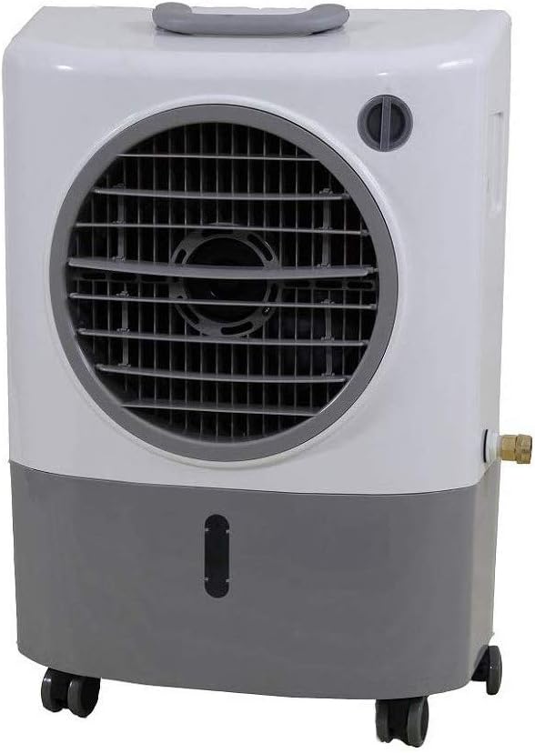 HESSAIRE MC18M Portable Evaporative Cooler – Color May Vary, 1300 CFM, Cools 500 Square Feet, White