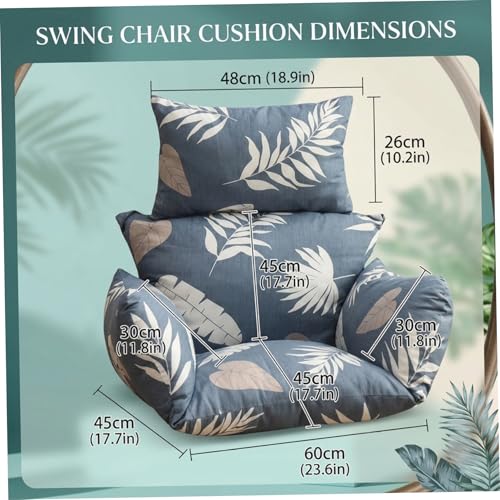 Coussin de chaise œuf à imprimé floral de rechange lavable pour terrasse - 6