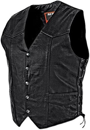Interstate Leather Men's Basic Vest with Side Lace