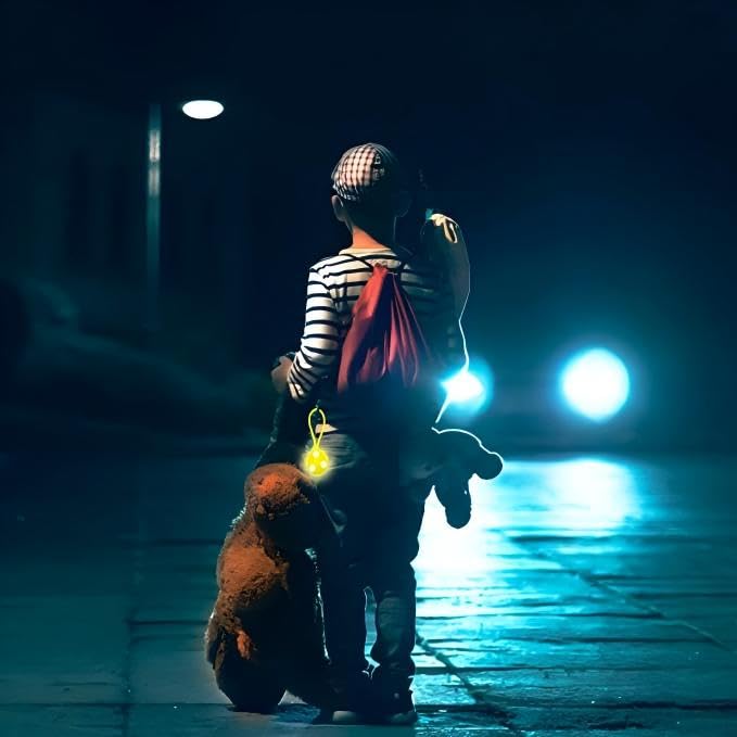 BTDZDD Led Blinklicht, Reflektoren Kinder/Blinklicht Schulranzen/Leuchtanhänger Hund/Schulranzen Licht, für Kinder, Jogger, Haustiere und Radfahrer (Gelb + Himmelblau)