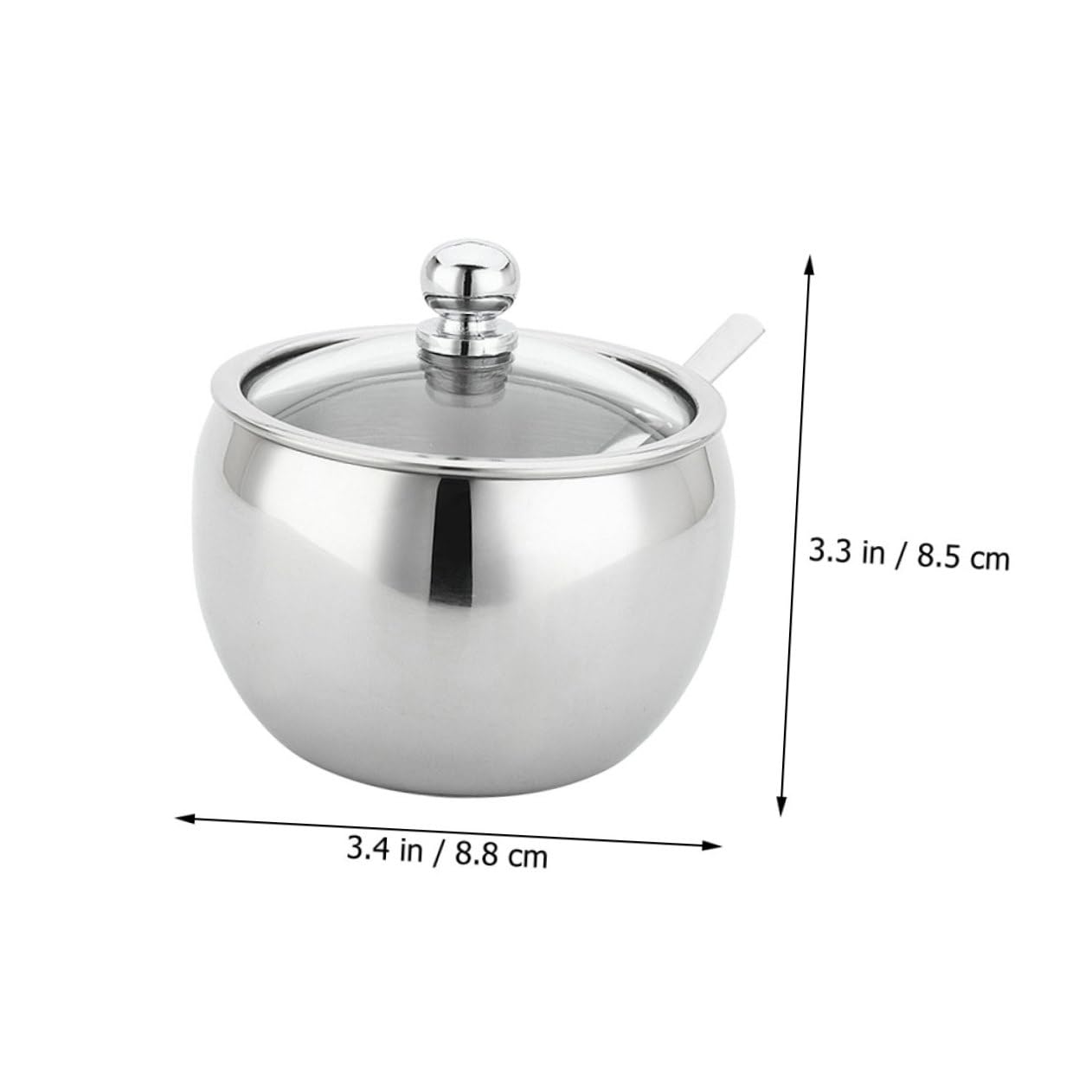 DECHOUS Stainless Steel Seasoning Jar with Airtight Lid Sugar Bowl Spice Container for Kitchen Storage Versatile Spice Holder for Salt Pepper and More