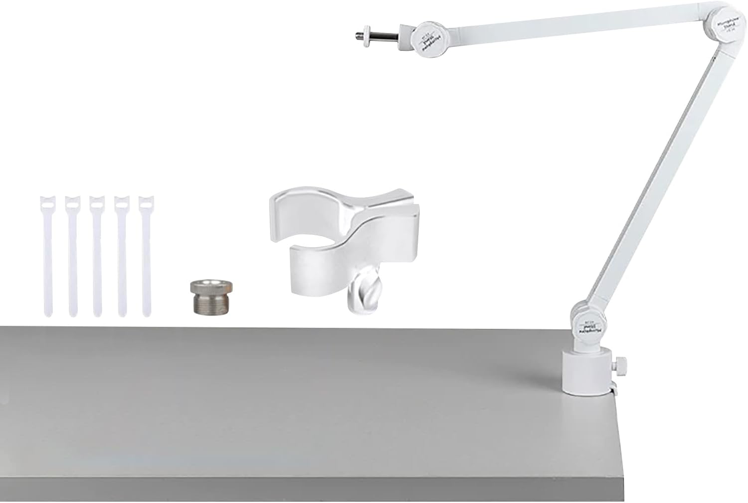 Flexible Adjustable Desktop Microphone Stand Mic Boom Arm For Streaming Cooking Craft Overhead Mount For Podcasting