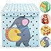 ELLEMOI Kinder Aufbewahrungsbox mit Deckel Spielzeugkiste für Kinderzimmer 33x33x33 Aufbewahrungsbox Kinder Elefant