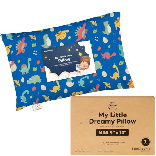 Mini Toddler Pillow with Pillowcase, 9x13 My Dreamy Pillow, DinoWorld