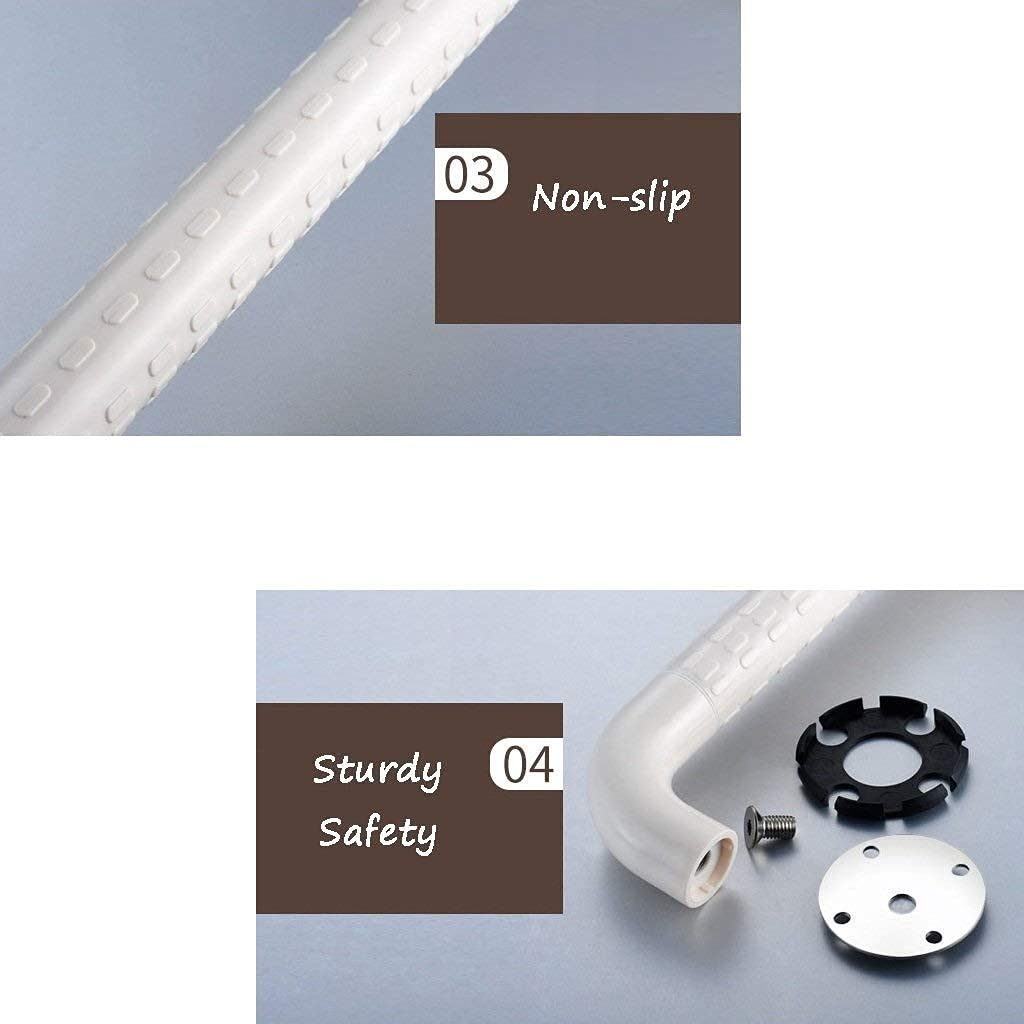 Toallero Barra de Apoyo Barras de Apoyo para Baño Barra de Seguridad de Acero Inoxidable Toallero Montado en la Pared Mango de Soporte de Nylon Antideslizante para Toallero de Baño (58 cm)