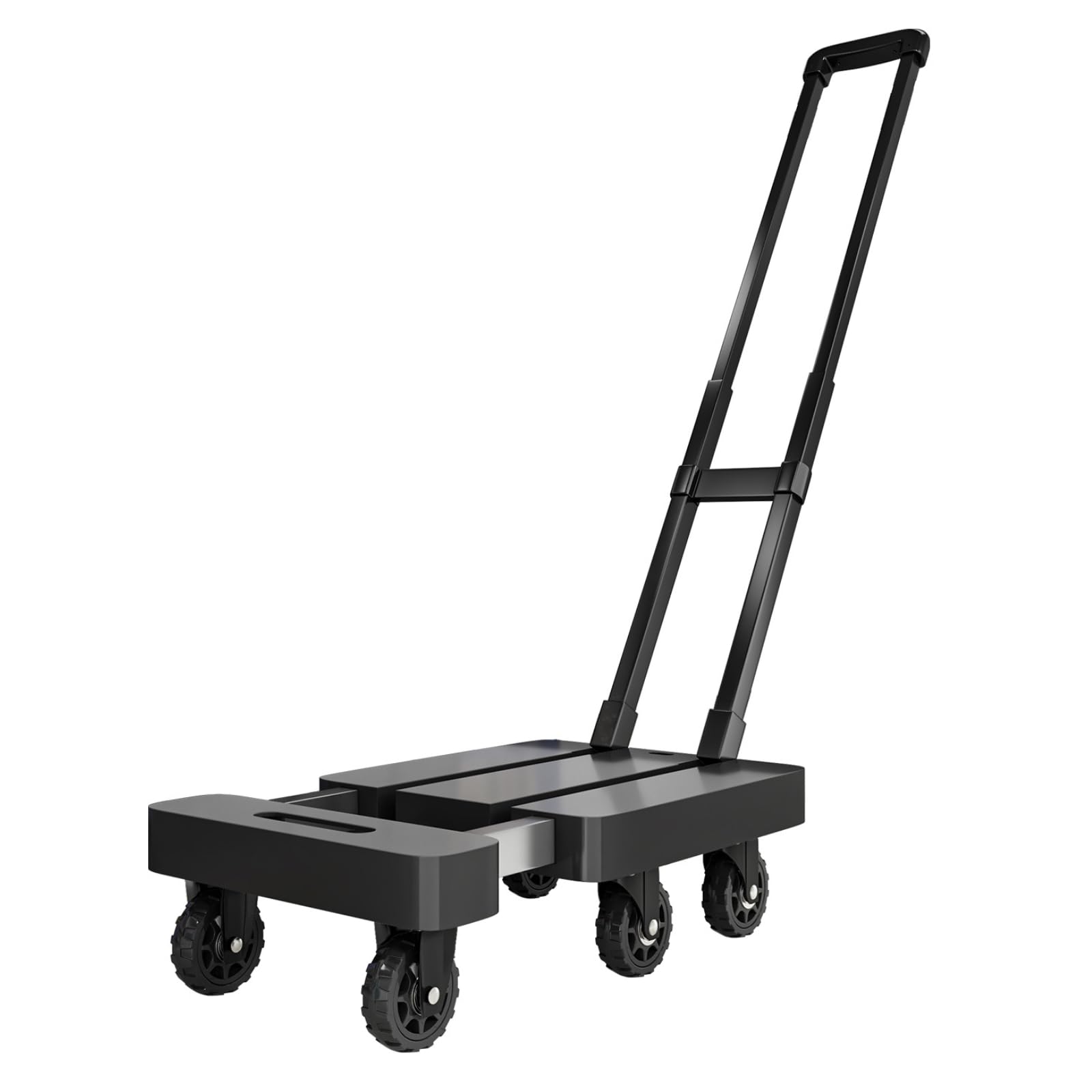 MagiDeal Carrello Pieghevole Carrello Piattaforma Carrello Trasporto Mano a Basso Profilo per Carichi Fino a 350libbre per Manovre Agevoli Chiusura Compatta Adatto a Artigiani Scuole, Nero