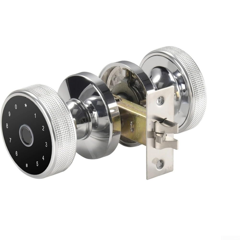 Smart Serratura per porta digitale elettronica Keyless (argento) | Sensore a semiconduttore, protezione anti-copia, rilevamento rapido, accesso sicuro, scansione precisa