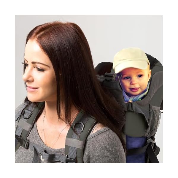 Luvdbaby Kraxe Kindertrage bis 18 Kg - Ergonomisch Kindertragerucksack für Kinder - Premium Toddler Carrier - Baby Tragerucksack - Babytrage Rückentrage Kleinkind - Rucksack mit Kindersitz – Bild 3