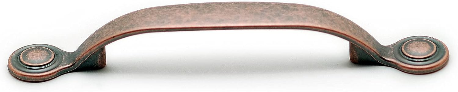 Richelieu Hardware BP288996193 Notre-Dame Collection 3 3/4-inch (96 mm) Center-to-Center Antique Copper Traditional Cabinet and Drawer Pull Handle for Kitchen, Bathroom, and Furniture