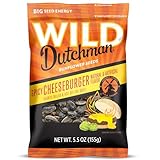 Wild Dutchman, Roasted Sunflower Seeds, Mouth Friendly Recipe for All Day Snacking, Spicy Cheeseburger, 5.5 oz (Pack of 12)