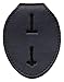 Badge Holder Case, Universal, Black, Leather, NOT Recessed, Metal Clip & Chain Included