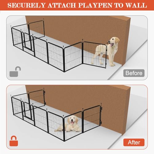 Bechandy 4Pack Universal Fence to Wall Anchors for Dog Playpen in The Yard, Doorway, Garden, Dog Playpen Accessories for Indoor/Outdoor - Thumbnail 6
