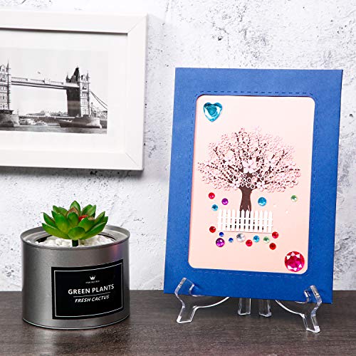 8 Pieces 4.5 Inches Clear Acrylic Easels Plate Stands Holders To Display Pictures Or Other Items For Display Decoration #TOP3
