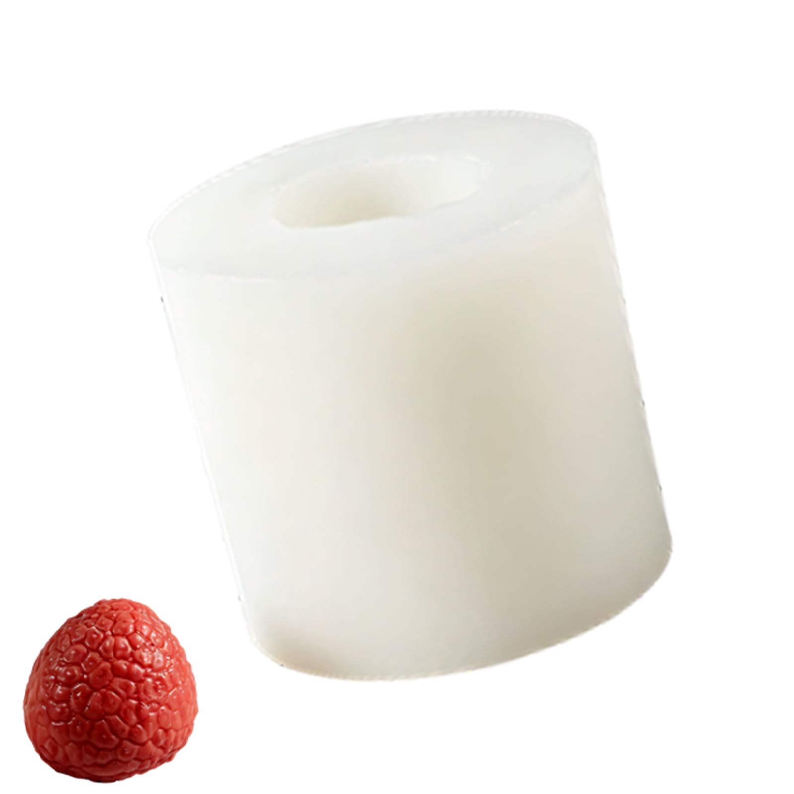 Tsophreniq Lychee Silicone Mold, Textured Fruit Design, Flexible Release Form, Decorative Casting Tool, Single Cavity Display Project Supply Lychee Mold Textured Fruit Silicone Wax Form