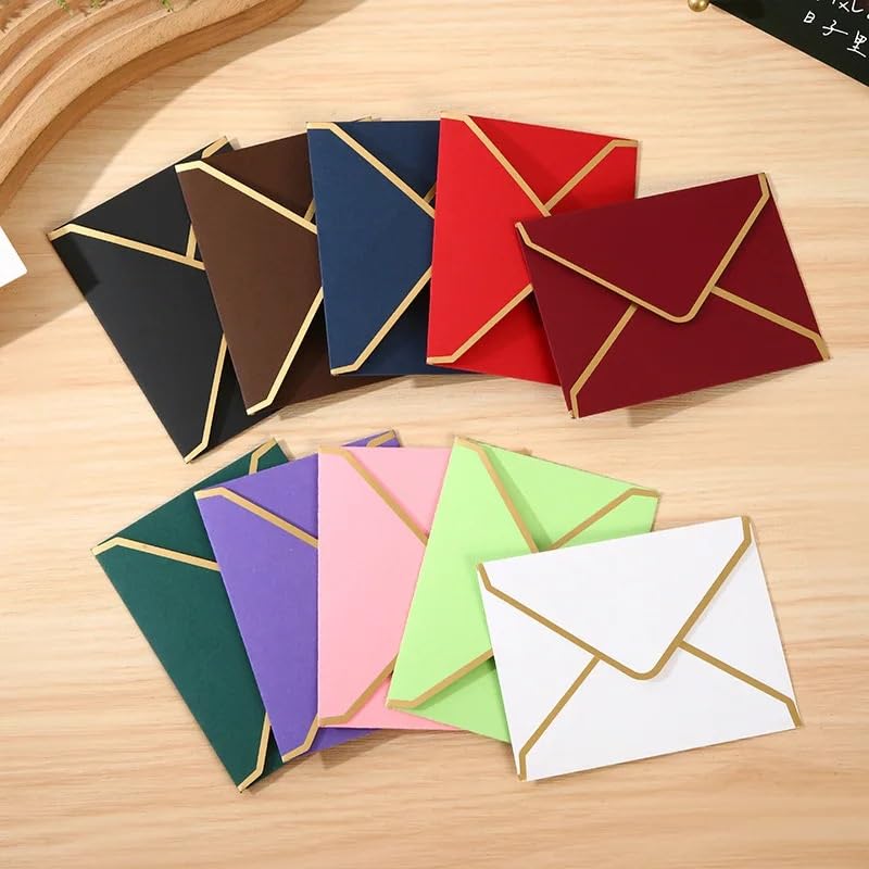 Einladungsumschläge, Vergoldungsumschläge, 50 Stück, mehrfarbig, mehrere Größen, Hochzeit, DIY, Einladungen, Briefpapier(50pcs 11.4x16.2cm B)