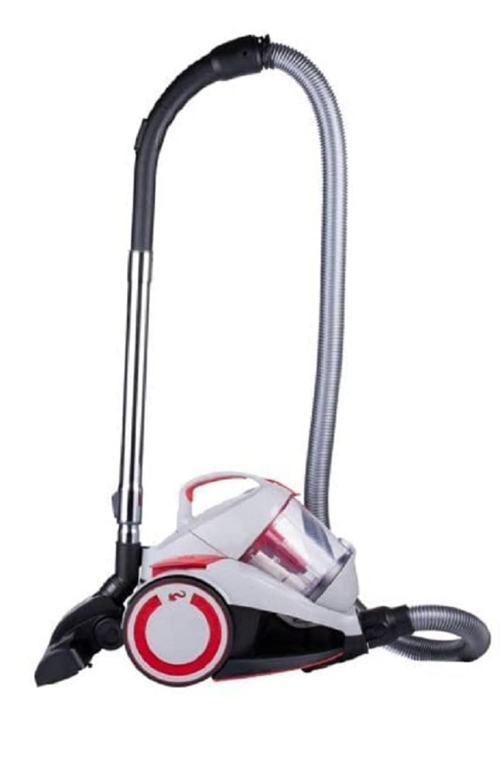 Dirt Devil Aspirapolvere senza Sacco - DD2502 - 700W - Filtro HEPA 12 - 9M di Raggio d'Azione - 4,5KG - Box di Raccolta Polvere 1,8L - Grigio/Rosso