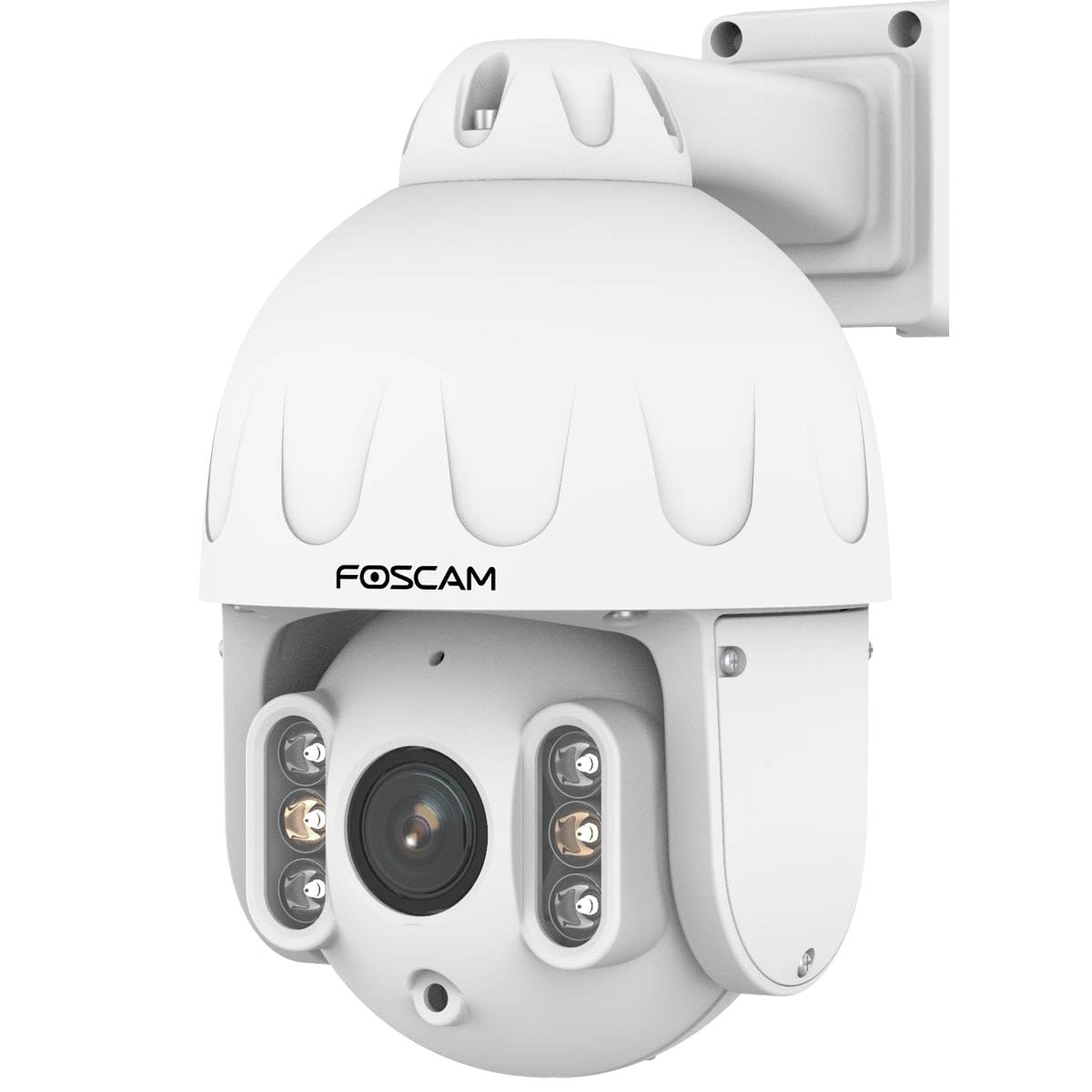 Foscam SD8EP 8MP PoE PTZ Dome - Telecamera di sorveglianza con zoom ottico 4x, qualità video UHD HDR, per interni ed esterni, rilevamento intelligente di persone e veicoli