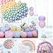 WENTS Pastel Globos Macaron Pastel Color Globo de Latex para Graduaciones, Fiestas, cumpleaños, día de San Valentín, Decoraciones 200pcs