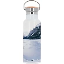 Stainless Steel Thermos Flask - Frozen Lake in the Mountains in Winter Snow - 500ml