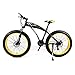 Produktbild Herren Mountainbike 7/21/24/27 Geschwindigkeiten, 26 Zoll Fat Tire Rennrad Snow Bike Pedale mit Scheibenbremsen und Federgabel,BlackYellow,21Speed