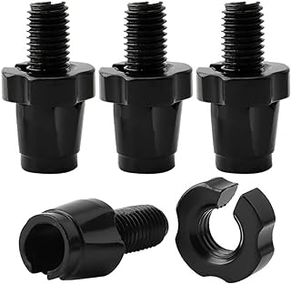 4 Pcs Bicycle Barrel Adjuster Brake Aluminum Alloy M7 Lever Adjusting Screws Fastener Parts 7mm Brake Adjuster Accessories Black