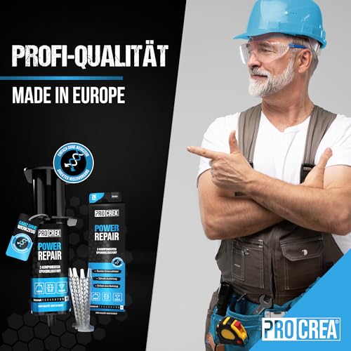 PROCREA® Epoxidkleber \Power Repair\ [inkl. 4x Mischern] Extra starker & glasklarer Epoxidharz Kleber in praktischer Spritze - 2-Komponenten-Klebstoff für Kunststoff, Holz, Glas, Stein, Keramik