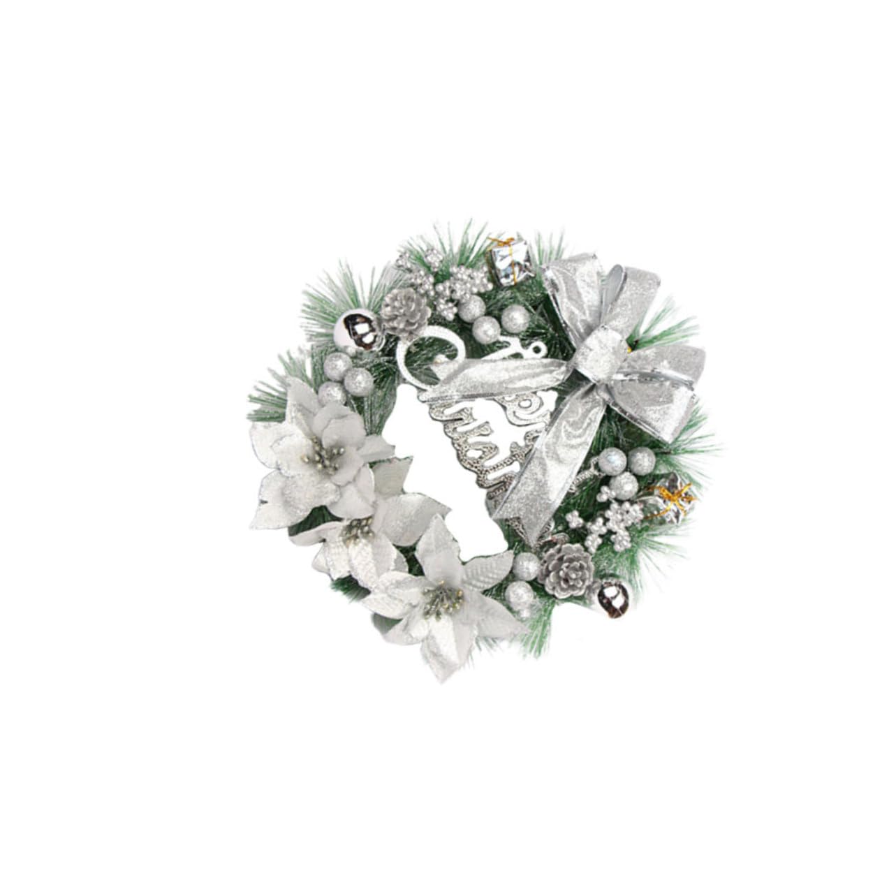 Cabilock 3 Pièces couronnes de pin de fête couronnes de récif de noël Pendentif Noel Christmas décor de Mariage Décoration extérieure Couronne de Noel Mode Guirlande de Noël Gland