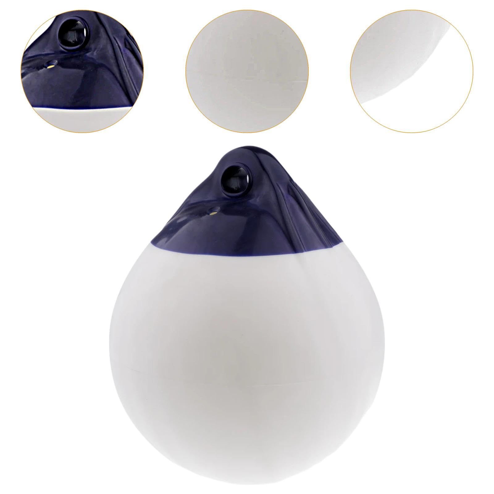 Gralara Parabordo per Barche Rotondo in PVC, Multiuso, AntiGraffio, Leggero, con Foro per Occhiello, per Yacht, Porti Turistici, Boa di Ancoraggio 30x35 Cm