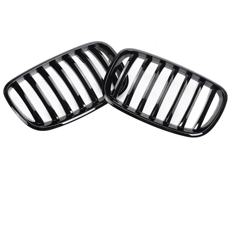 Parrilla delantera para BMW X5 E70 2007-2013 en color negro brillo single
